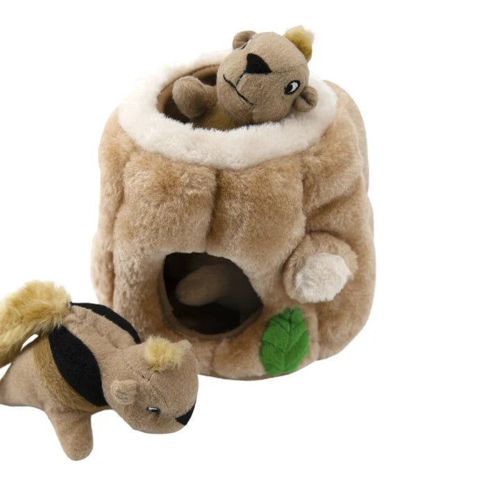 Outward Hound Hide A Squirrel Plush Dog Puzzle Toy Brown Medium