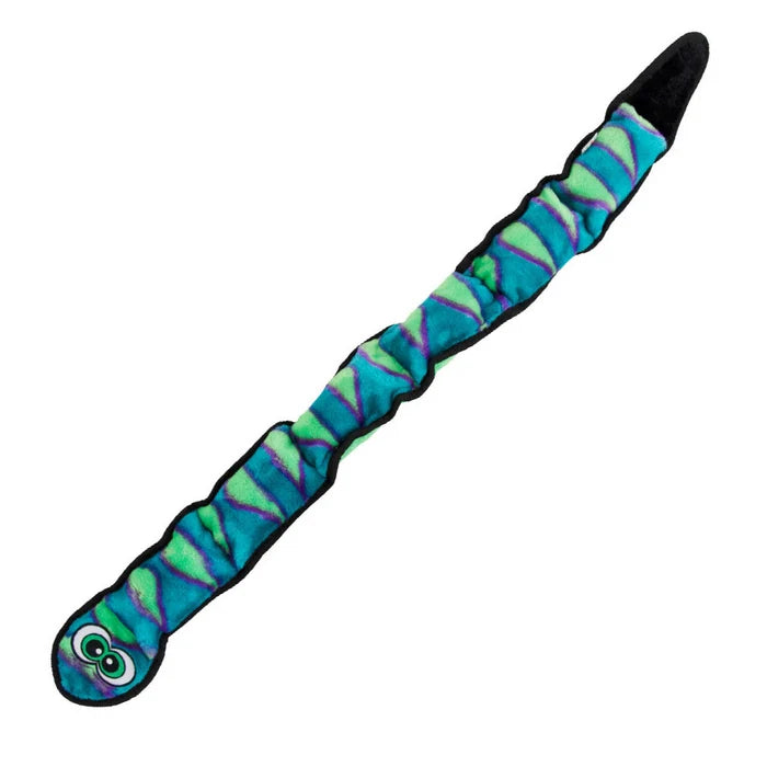 Outward Hound Invincibles Snake Durable Plush Dog Toy Blue XL