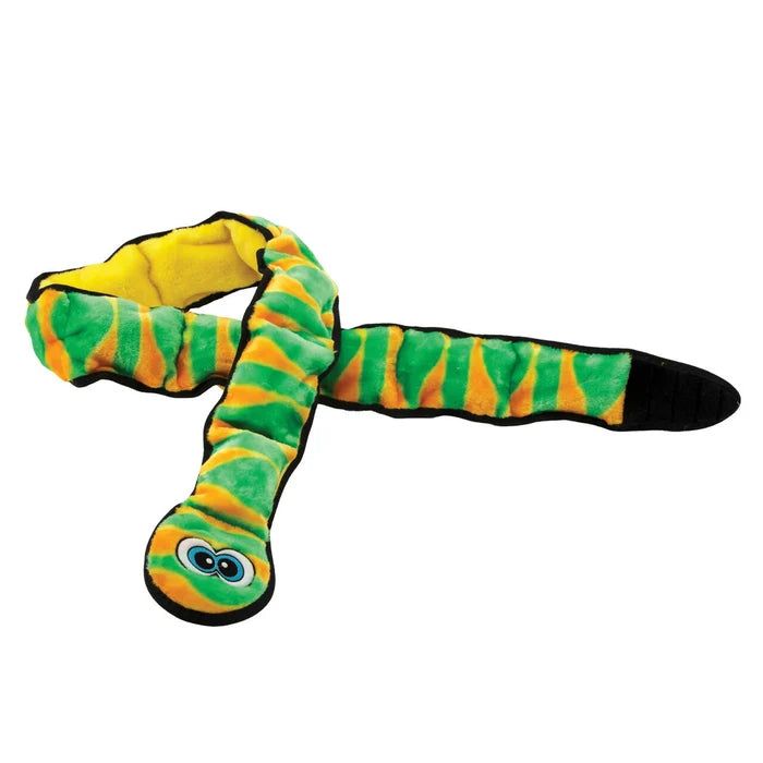 Outward Hound Invincibles Snake Durable Plush Dog Toy Green XXL