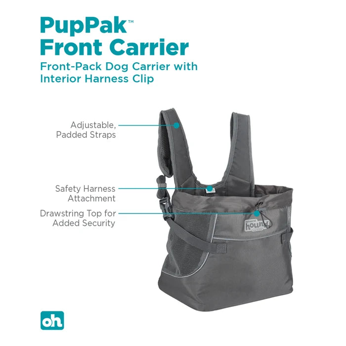 Outward Hound PupPak Dog Front Carrier Medium Grey