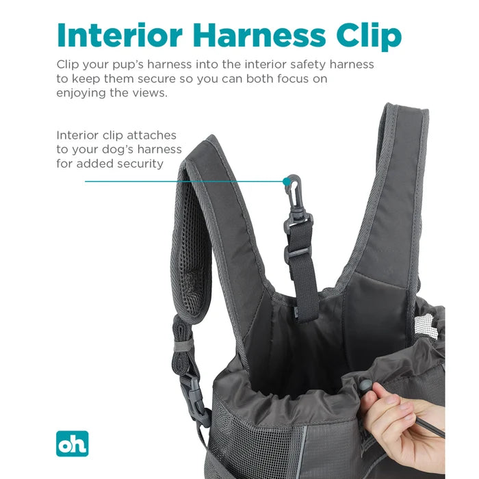 Outward Hound PupPak Dog Front Carrier Medium Grey