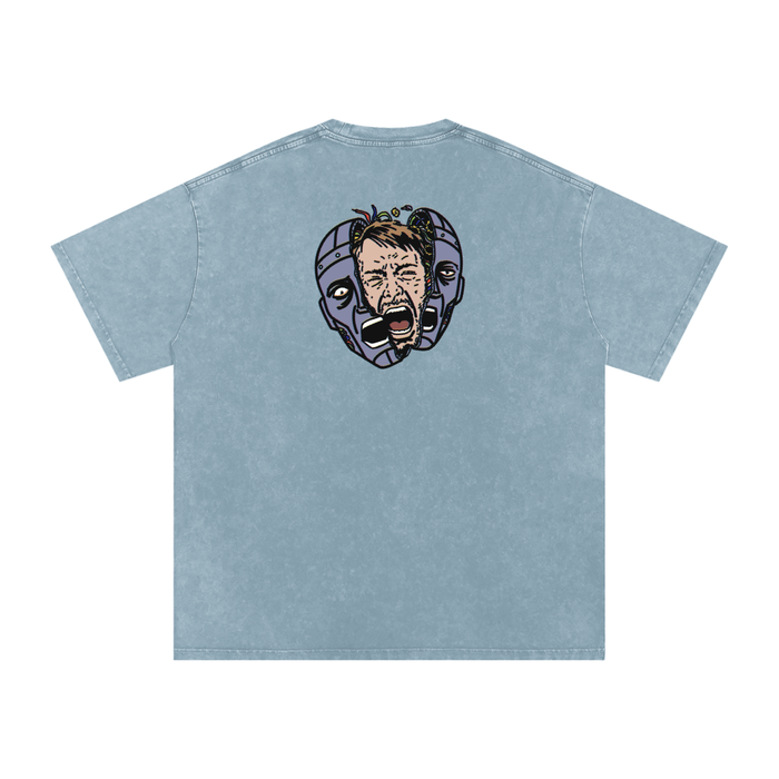 Paranoid Android -  Snow Washed Oversized Cotton T-Shirt
