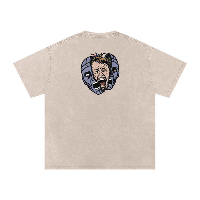 Paranoid Android -  Snow Washed Oversized Cotton T-Shirt