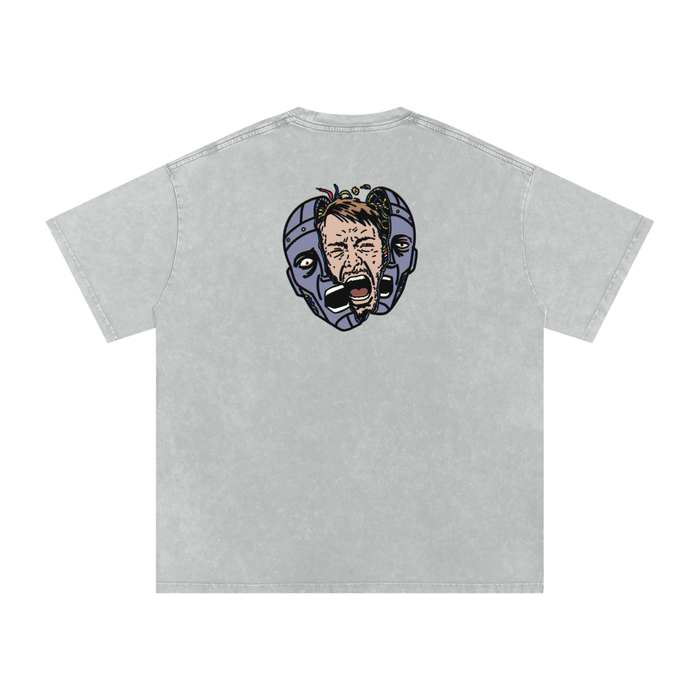Paranoid Android -  Snow Washed Oversized Cotton T-Shirt