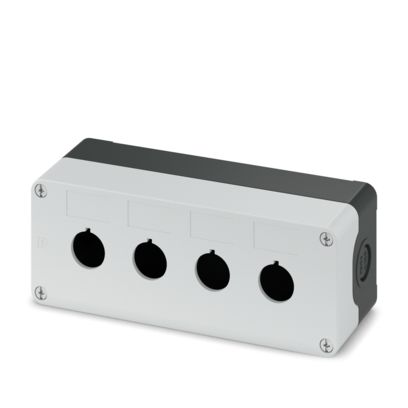Phoenix Contact PHT22-EN4-GY - Push Button Box Housing, 22mm, 4-Hole, Gray