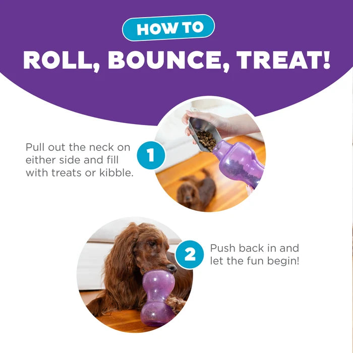 Planet Dog Orbee-Tuff Double Snoop Interactive Treat-Dispensing Dog Toy Purple