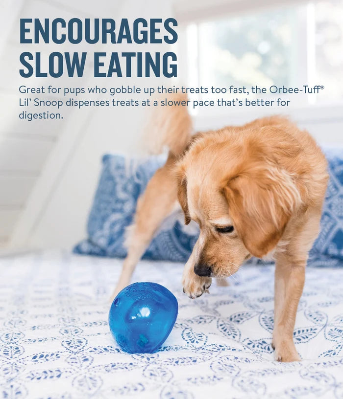 Planet Dog Orbee-Tuff Lil Snoop Interactive Treat-Dispensing Dog Toy Royal