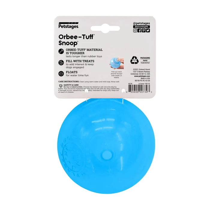 Planet Dog Orbee-Tuff Lil Snoop Interactive Treat-Dispensing Dog Toy Royal