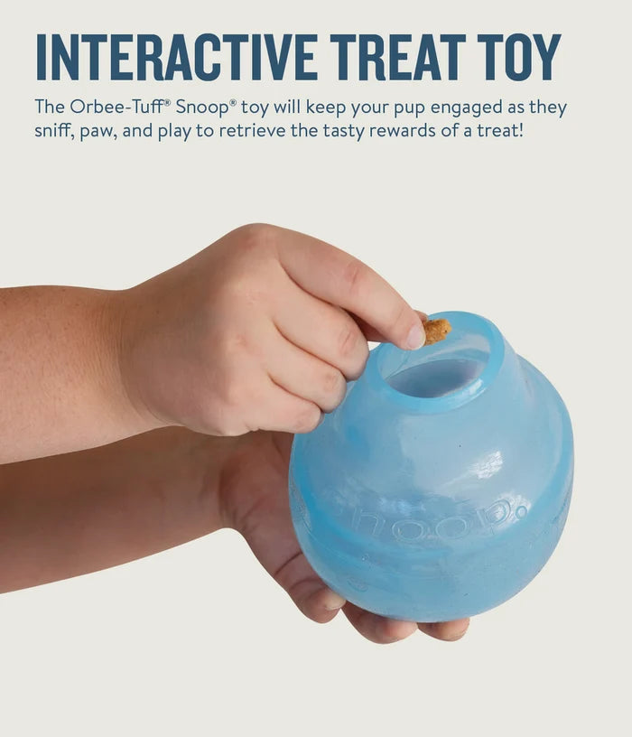 Planet Dog Orbee-Tuff Snoop Interactive Treat-Dispensing Dog Toy Blue