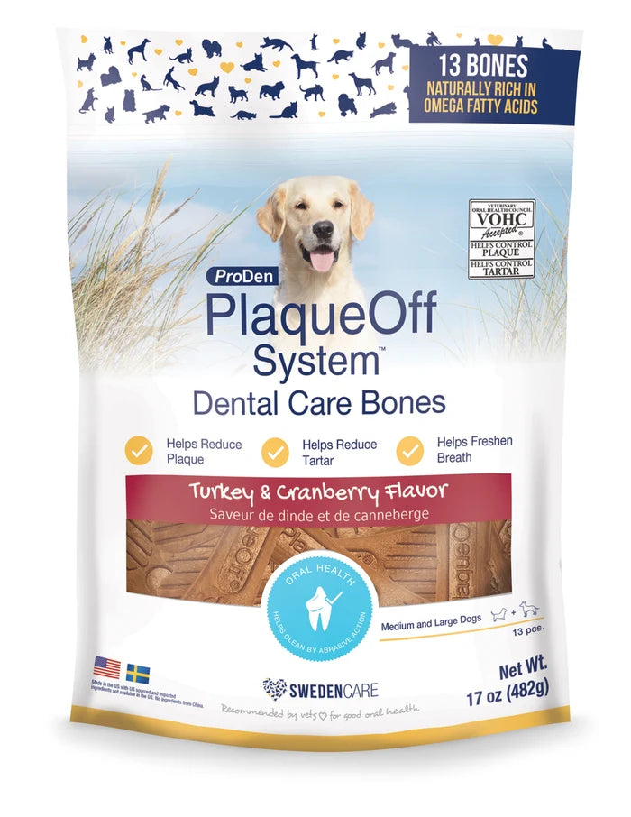 PlaqueOff Dental Bones Turkey & Cranberry