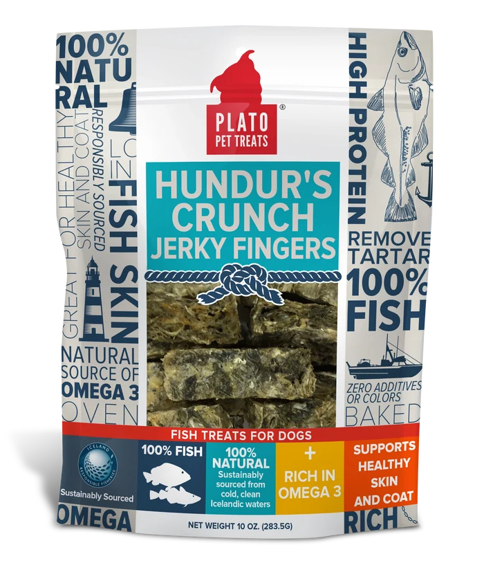 Plato Hundur's Crunch Jerky Fingers 10oz