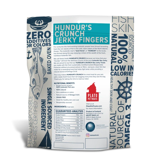 Plato Hundur's Crunch Jerky Fingers 10oz