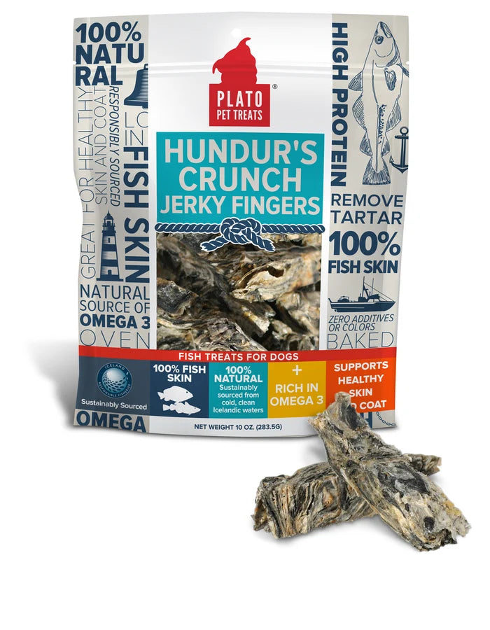 Plato Hundur's Crunch Jerky Fingers 10oz