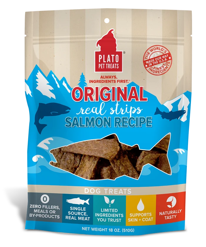 Plato Original Real Strips Salmon 18oz