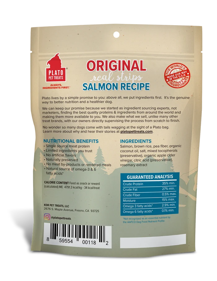 Plato Original Real Strips Salmon 6oz