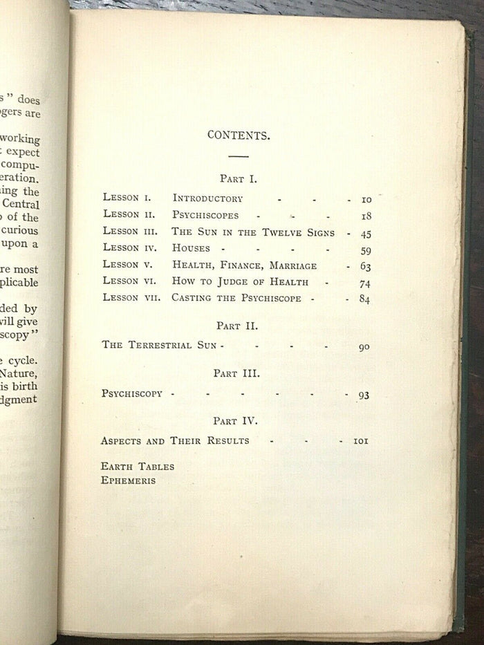 PSYCHISCOPY - 1st Ed, 1905 ASTROLOGY ZODIAC METAPHYSICS DIVINATION PROPHECY