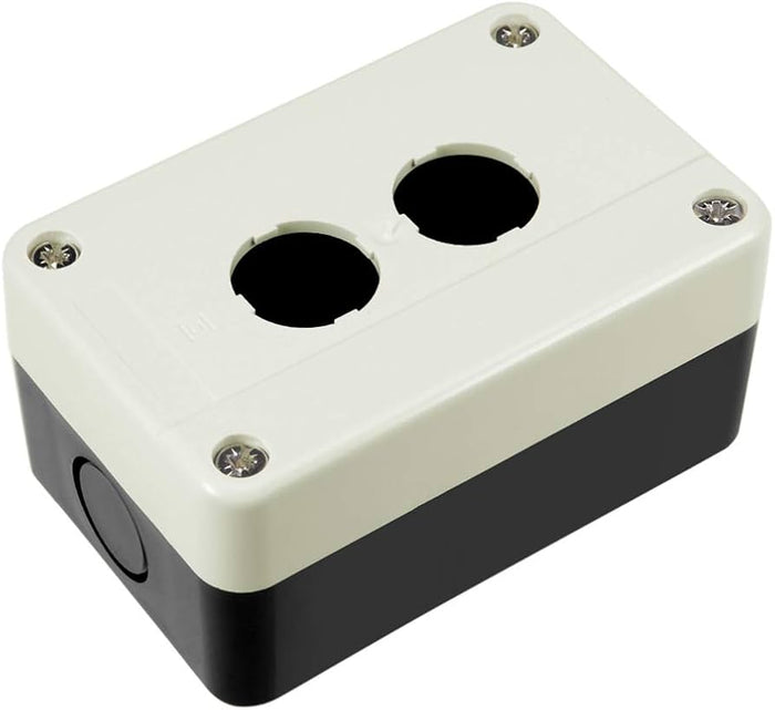 Push Button Station 2 Hole – Surface-Mount Enclosure for 2 Push Buttons, Selector Switches or Pilot Lights
