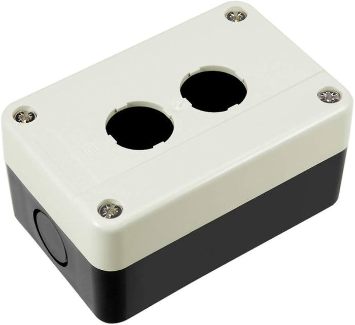 Push Button Station 2 Hole – Surface-Mount Enclosure for 2 Push Buttons, Selector Switches or Pilot Lights