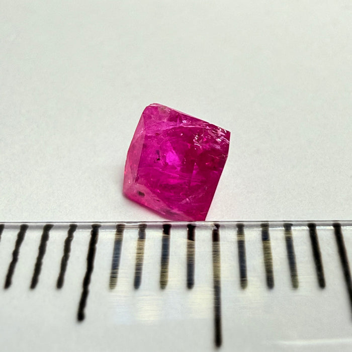 Ruby, 0.55ct, Tanzania, Untreated Unheated, native cut, very badly cut, going cheap