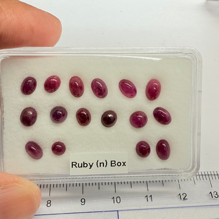 Ruby Box, Tanzania, Untreated Unheated, great for rings, pendants or even a bracelet