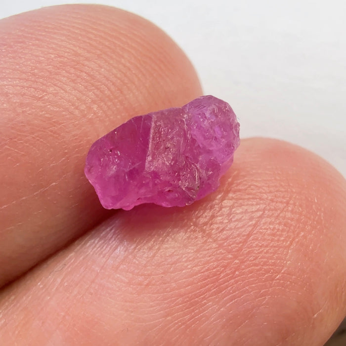 Ruby Crystal, 2.43ct, Tanzania, Untreated Unheated, specimen grade, small 8.9mm across, photos in different lights as usual