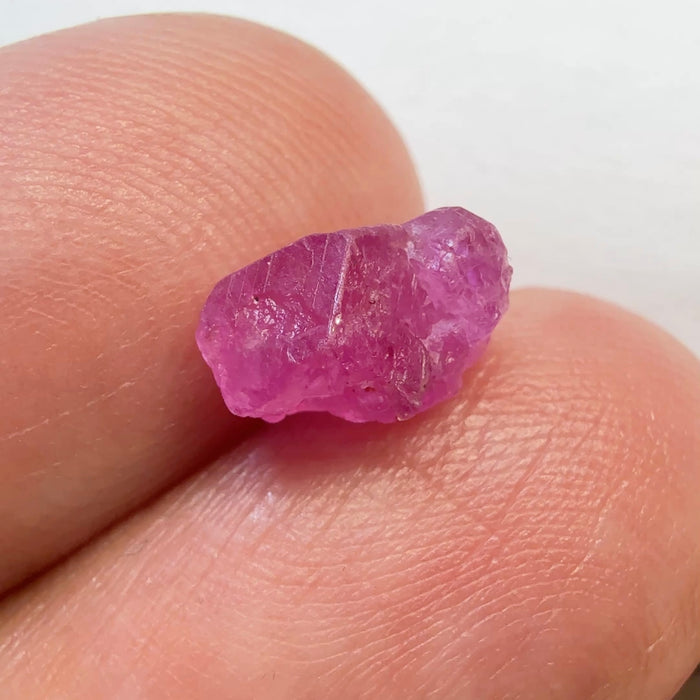 Ruby Crystal, 2.43ct, Tanzania, Untreated Unheated, specimen grade, small 8.9mm across, photos in different lights as usual