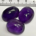 Rwanda Amethyst Cabochon Lot, 87.58ct, Untreated Unheated, 26.61ct-32.48ct, Rwanda Amethyst has a deep violet purple