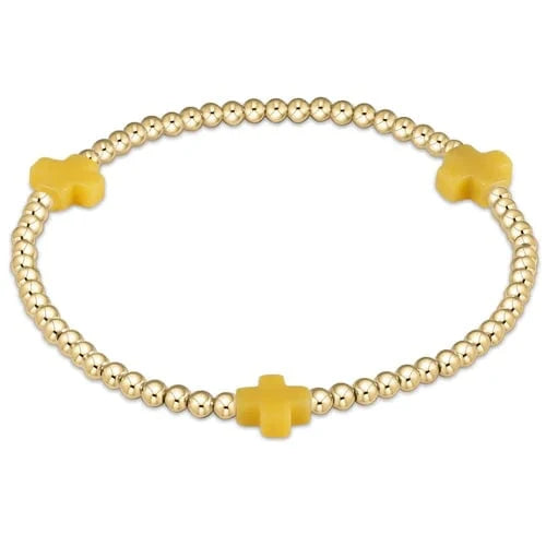 Enewton Signature Cross 3mm Canary Bracelet