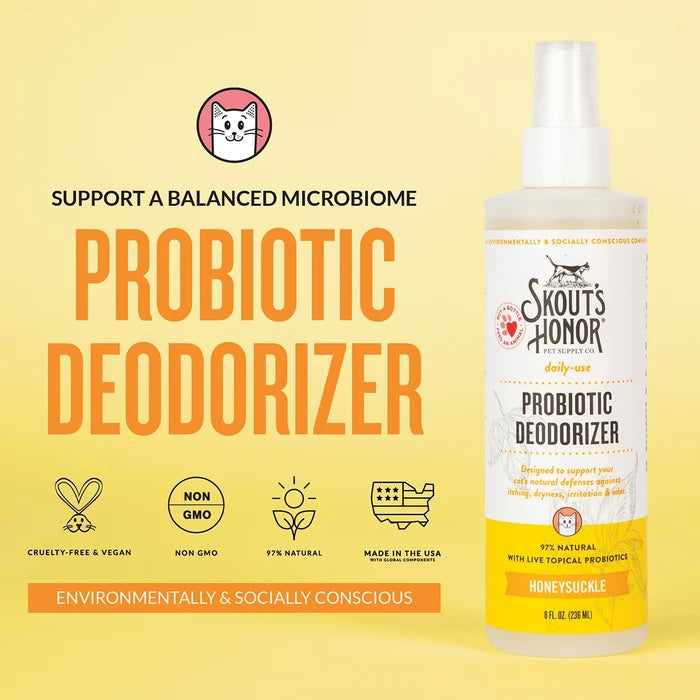 Skout's Honor Cat Probiotic Deodorizer Honeysuckle 8oz