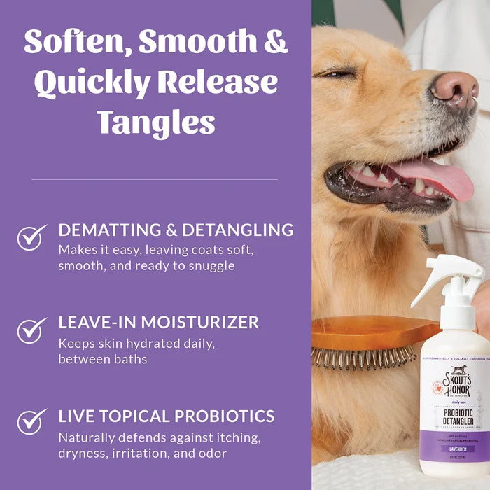 Skout's Honor Probiotic Daily Use Detangler Lavender 8 oz
