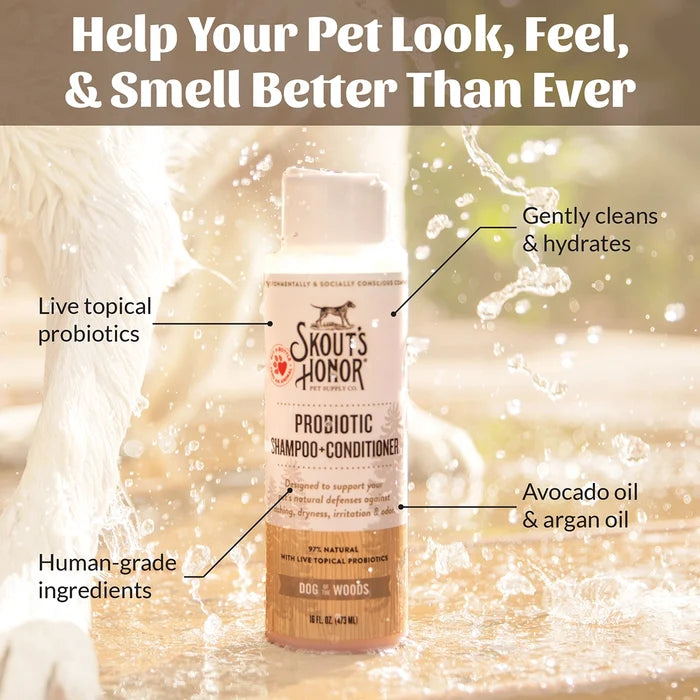 Skout's Honor Probiotic Shampoo + Conditioner Dog of the Woods 16 oz