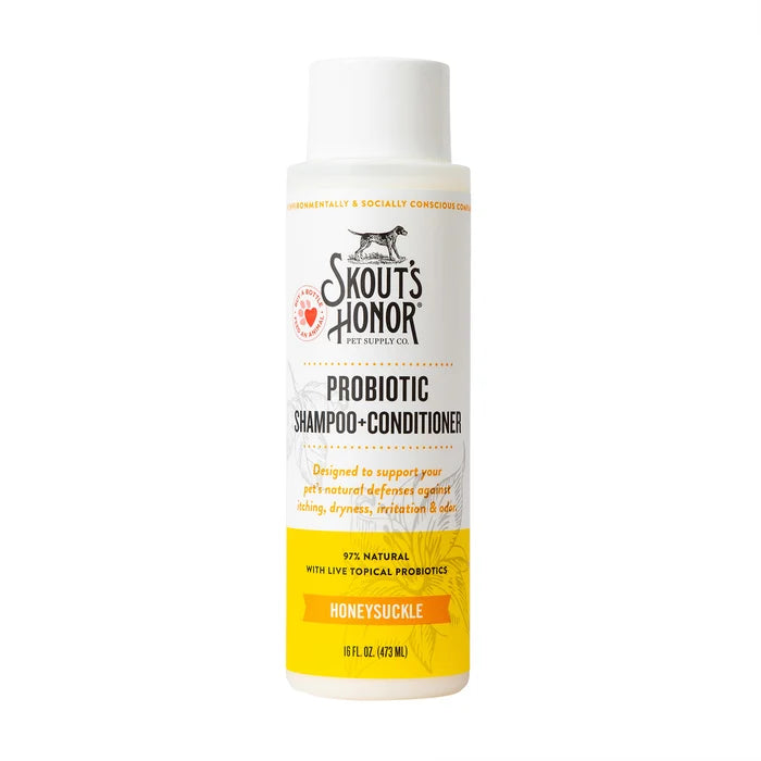 Skout's Honor Probiotic Shampoo + Conditioner Honeysuckle 16 oz