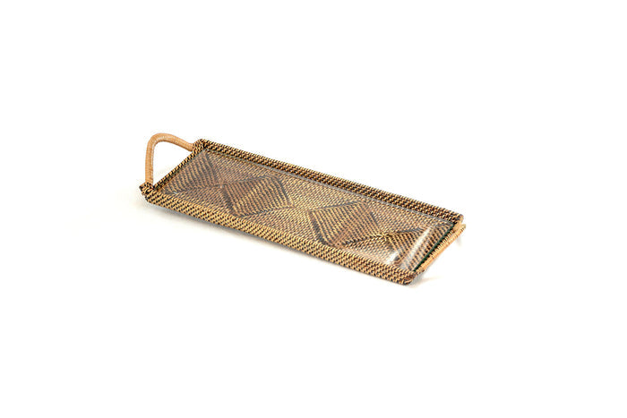 Slim Rectangular Glass Tray - Small - touchGOODS