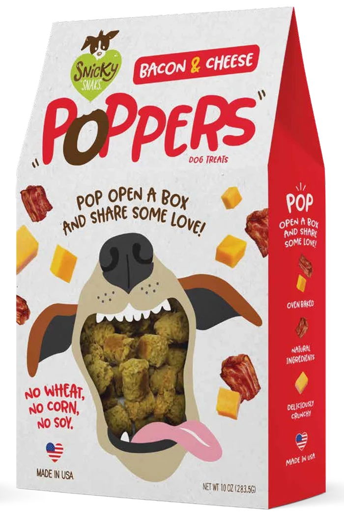 Snicky Snaks Bacon and Cheese Poppers Treat 10 oz