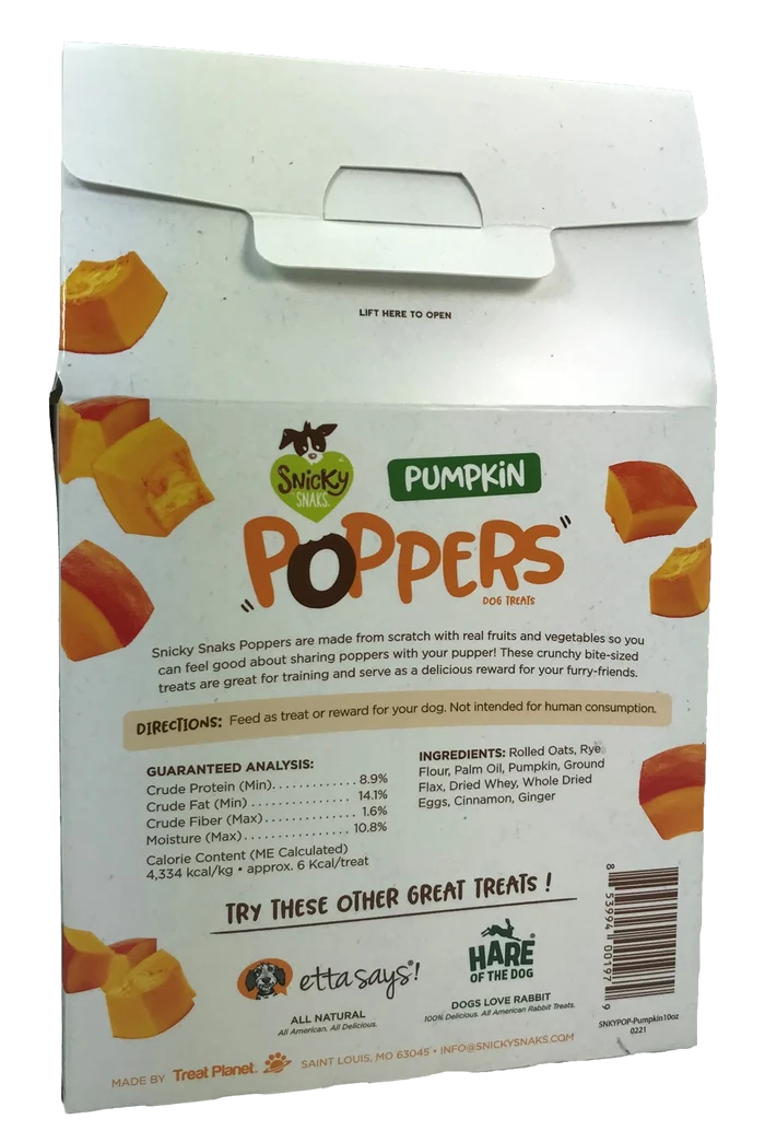 Snicky Snaks Pumpkin Poppers Treat 10 oz
