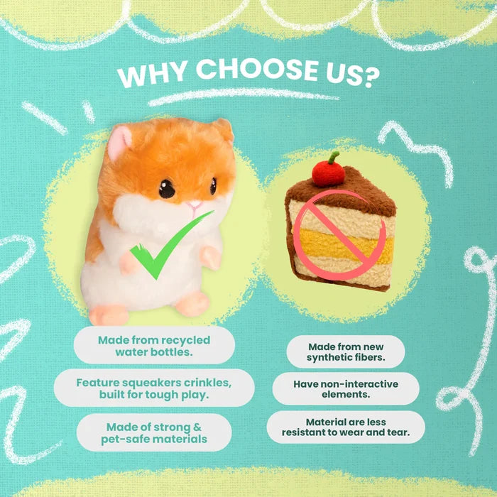 SnugArooz Hannah's Hampster  Plush Dog Toy