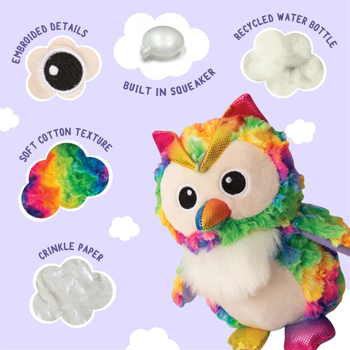 SnugArooz Hootie the Owl Plush Dog Toy 8"