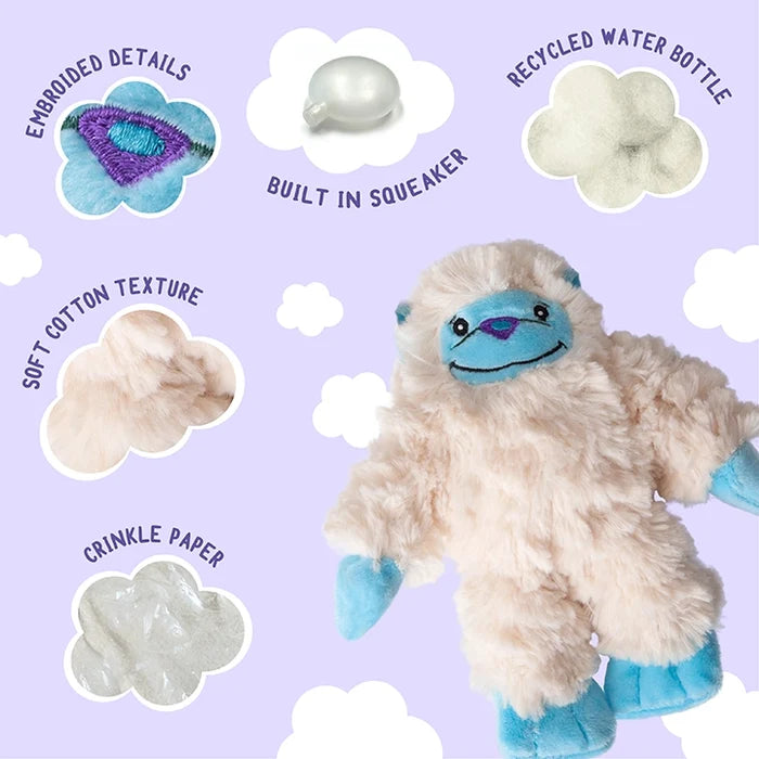SnugArooz Young Yeti Plush Dog Toy 7"