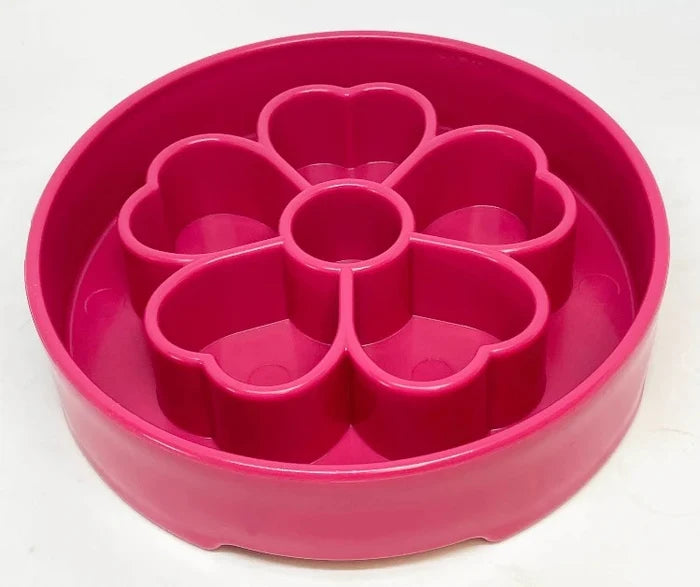 SodaPup Flower eBowl Enrichment Slow Feeder Bowl Pink 8"