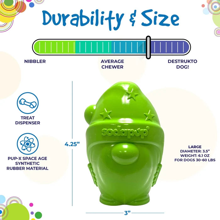 SodaPup Gnome Treat Dispenser Dog Toy