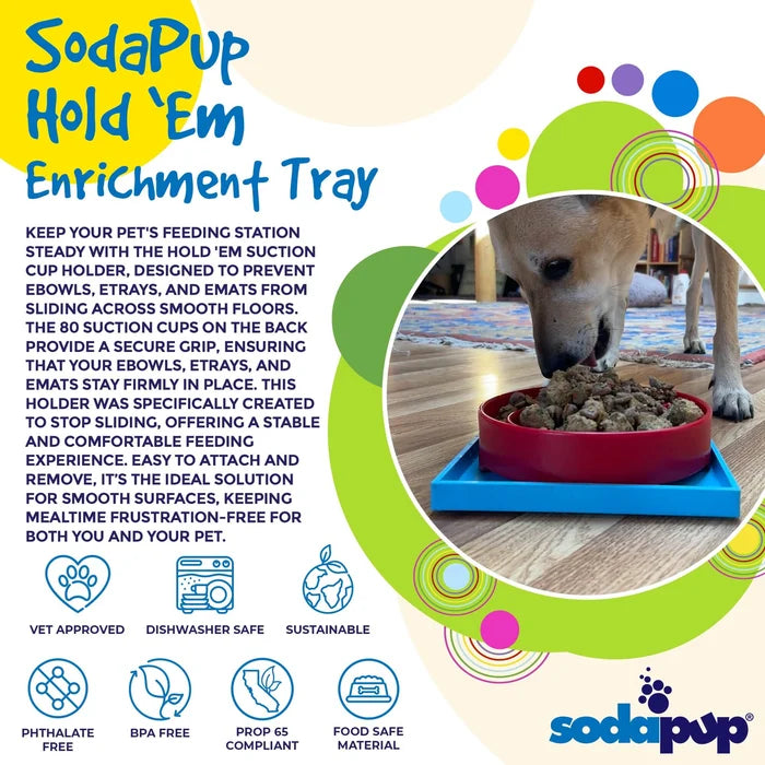 SodaPup Hold 'em Suction Cup Holder for EBowls, ETrays, and EMats