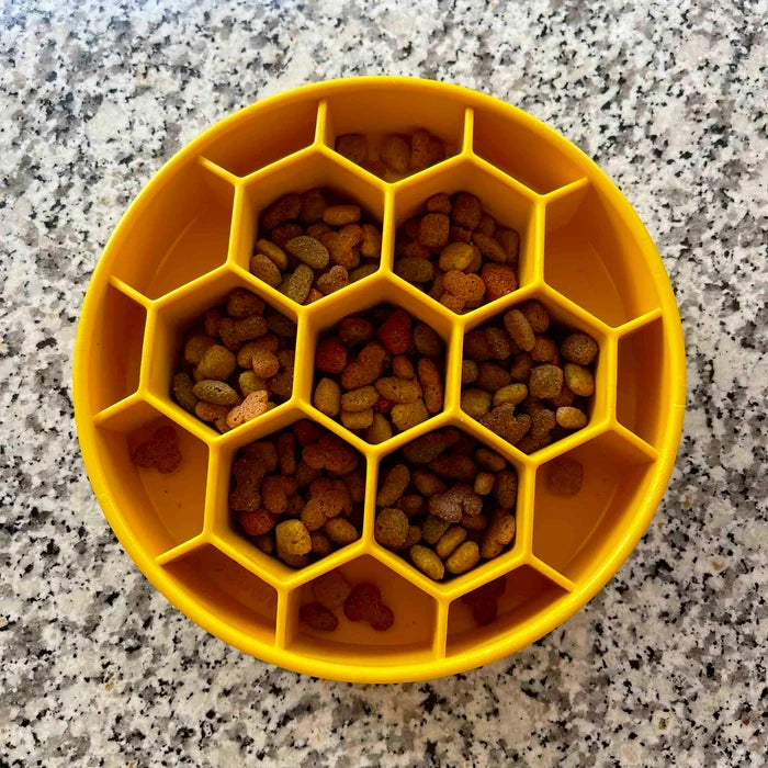 SodaPup Honeycomb eBowl Enrichment Bowl Slow Feeder for Dogs 8"