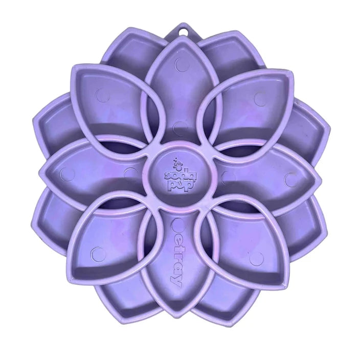 SodaPup Mandala Softie eTray Enrichment Feeder for Dogs Pastel Purple 8"