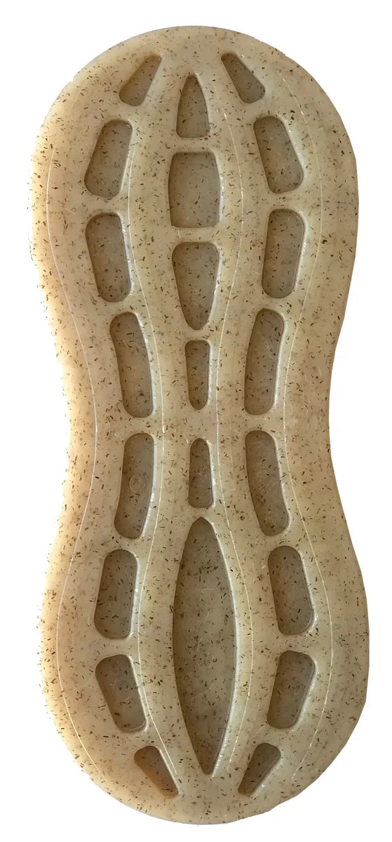 SodaPup Nylon Peanut Ultra Durable Dog Chew Toy Brown 7"