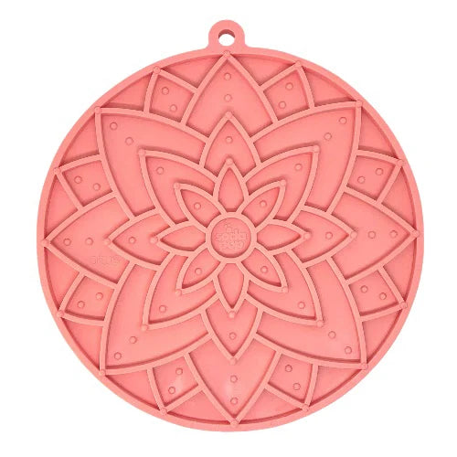 SodaPup TPE eMat Lotus Enrichment Lick Mat Pastel Pink