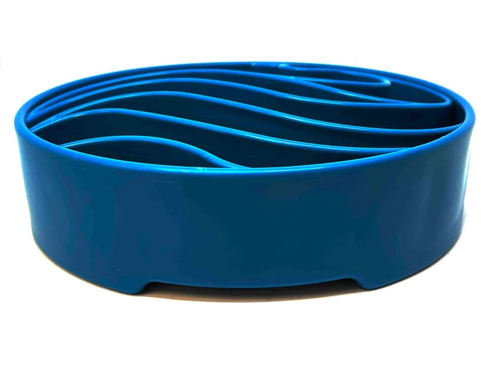 SodaPup Wave eBowl Enrichment Slow Feeder Bowl Blue 8"