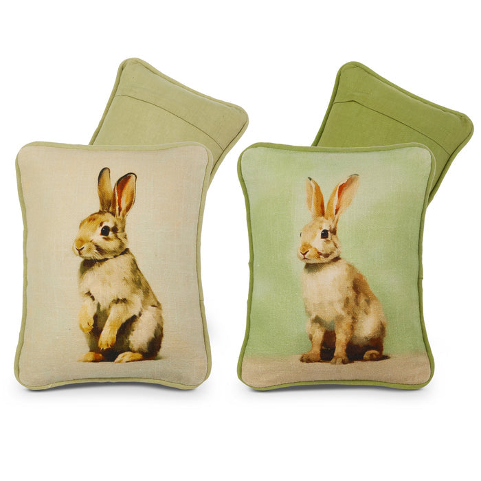 Spring Meadows Rabbit Pillow
