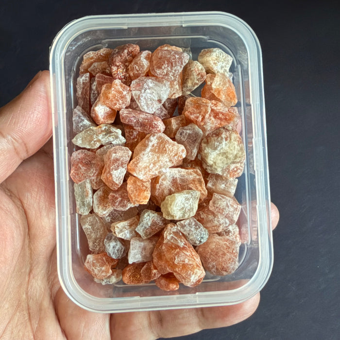 Sunstone Lot Cab/bead rough, or set in jewellery as is, 199.20gm, Tanzania, Untreated Unheated