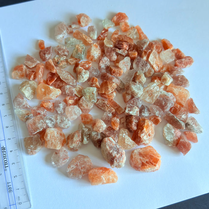 Sunstone Lot Cab/bead rough, or set in jewellery as is, 199.20gm, Tanzania, Untreated Unheated