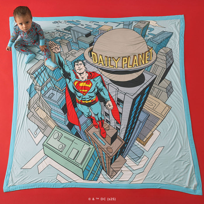 Superman & Soaring Superman Luxe Patoo® Blanket